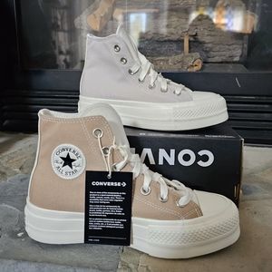 New Converse CTAS Lift Hi Tri-Panel Platform Sneaker Size 5.5